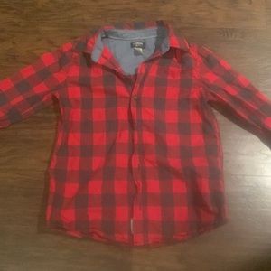 Red and grey checkerboard shirt